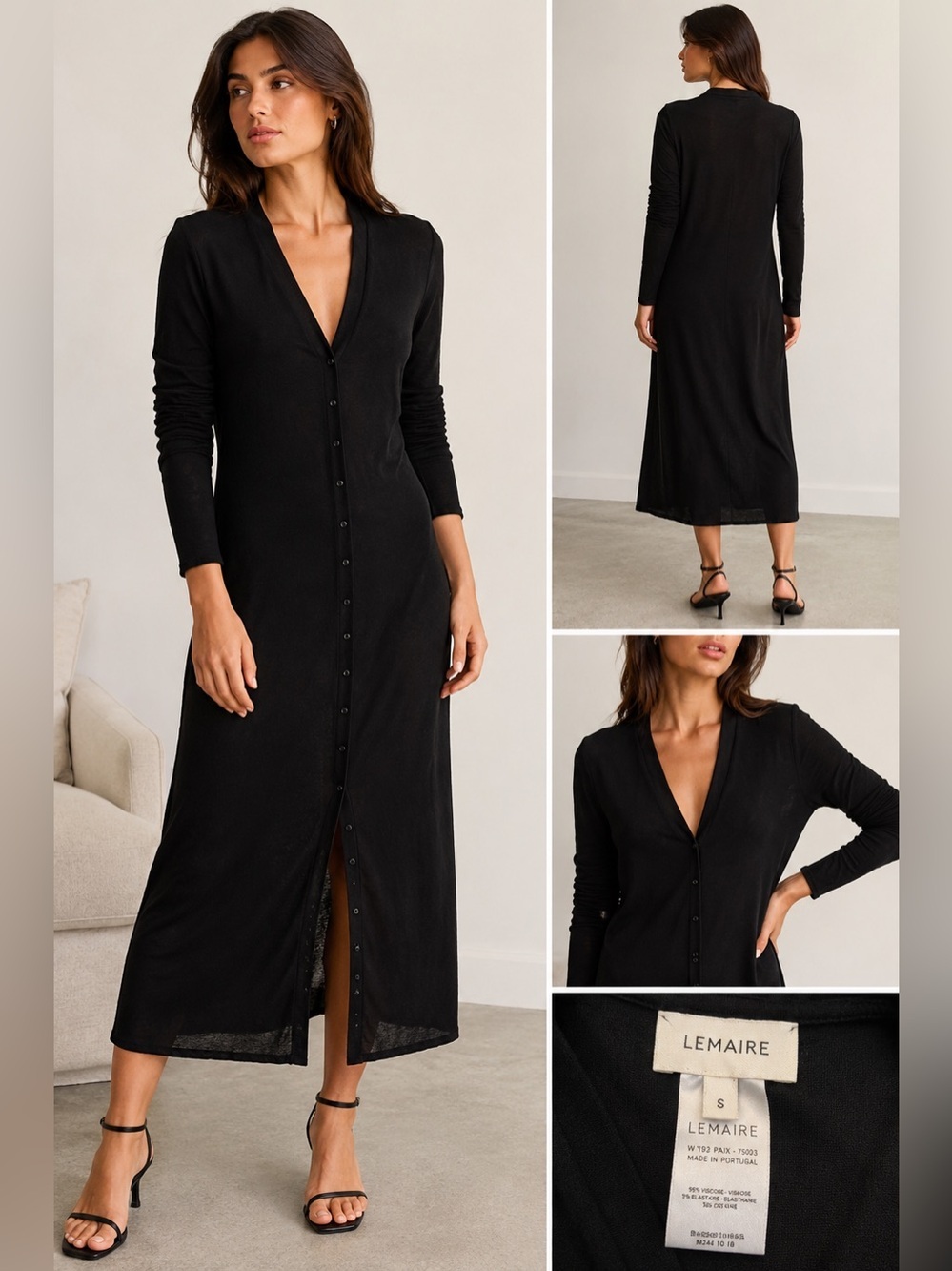 Lemaire Linen Blend Button Down MIDI dress PTP 20”